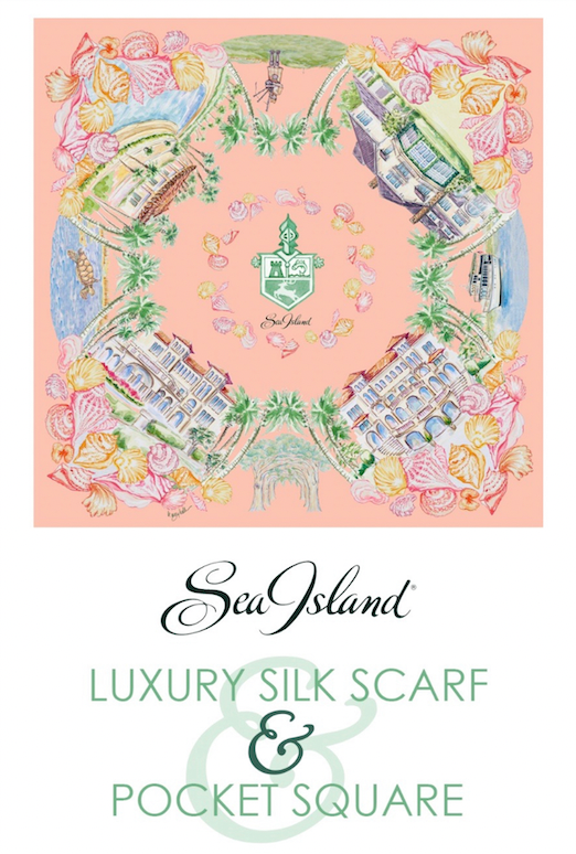 Grey Hall Design Sea Island silk scarf pocket square