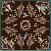 Woodland Creatures - Chocolate - 100% Silk Twill Scarf