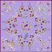 Woodland Creatures - Lavender - 100% Silk Twill Scarf