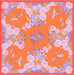Crane Lagoon - Orange - 100% Silk Twill Scarf