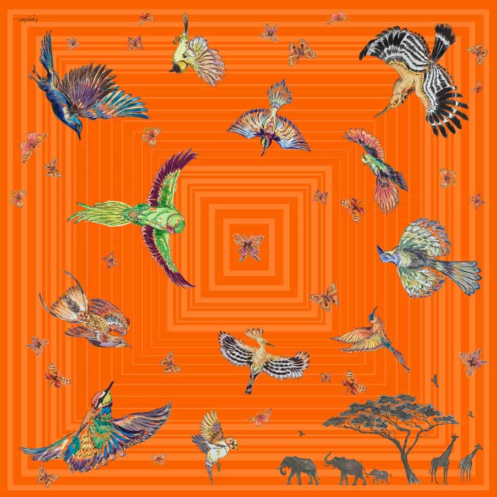 Safari Sunset Silk Twill Scarf