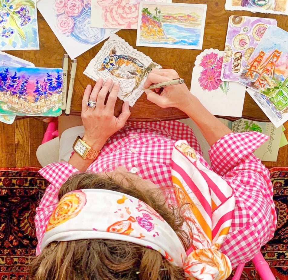 Resort White - Chinoiserie in the Sea 100% Silk Twill Scarf