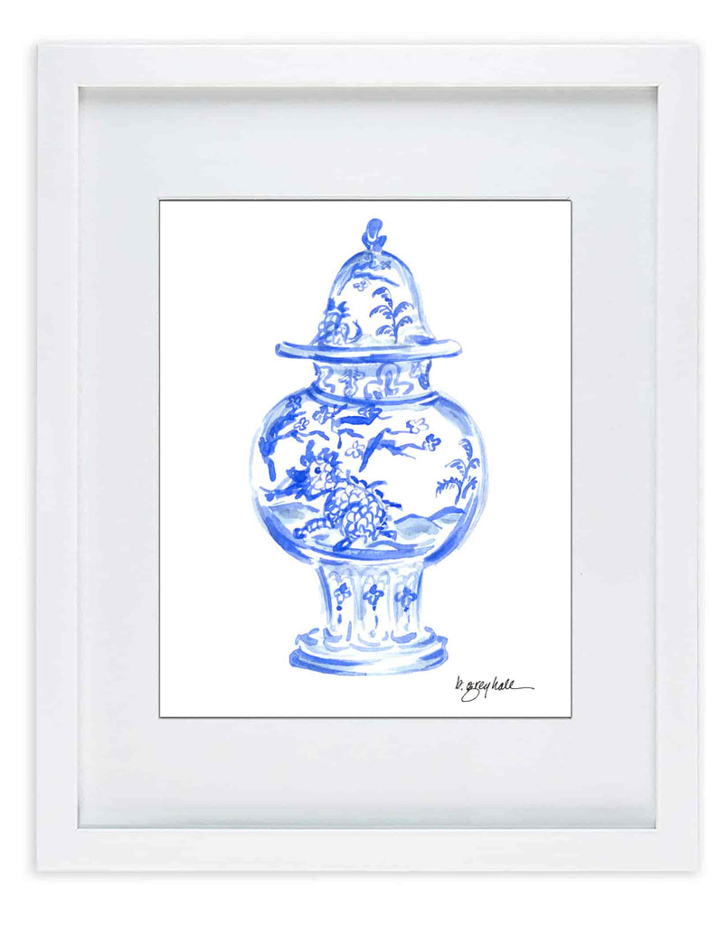 Dragon Jar – Watercolor Art Print