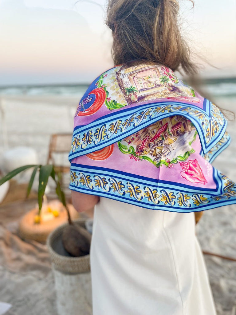 Capri - 100% Silk Twill Scarf