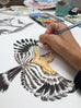 Black as Midnight - African Birds - 100% Silk Twill Scarf