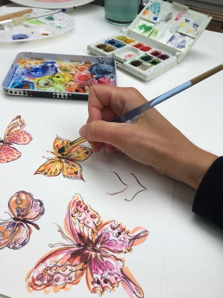 Butterfly Bandana Neckerchief Silk Scarf