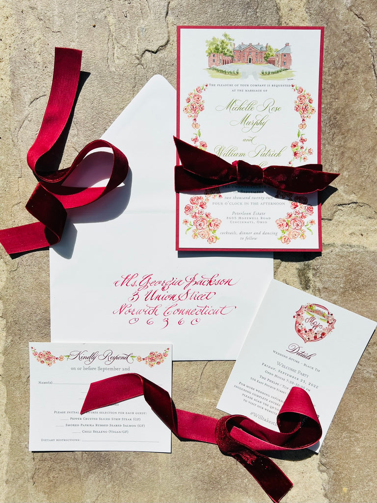 Custom Wedding Artwork & Scarf Suite