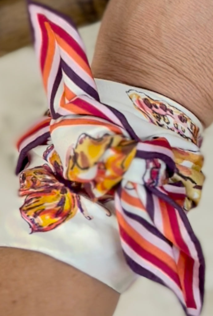 Butterfly Bliss - 100% Silk Twill Bandana Scarf