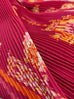 Raspberry Accordion Pleat - 100% Silk Twill Scarf