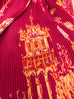 Raspberry Accordion Pleat - 100% Silk Twill Scarf