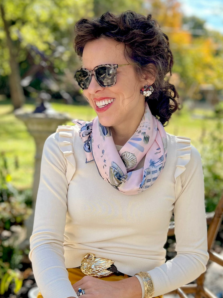 Paris - Ice Pink - 100% Silk Twill Scarf