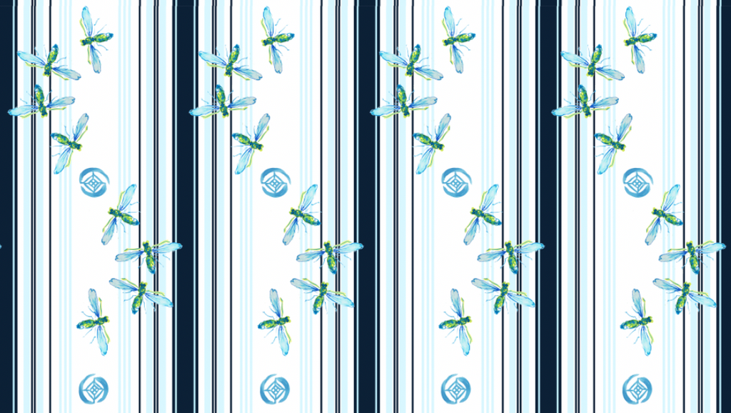 Dragonfly Stripe Fabric