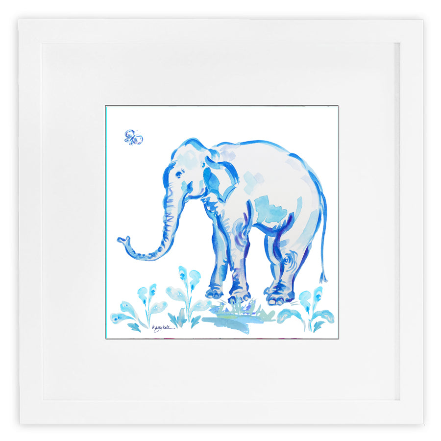 Elephant (facing left) - Watercolor Art Print