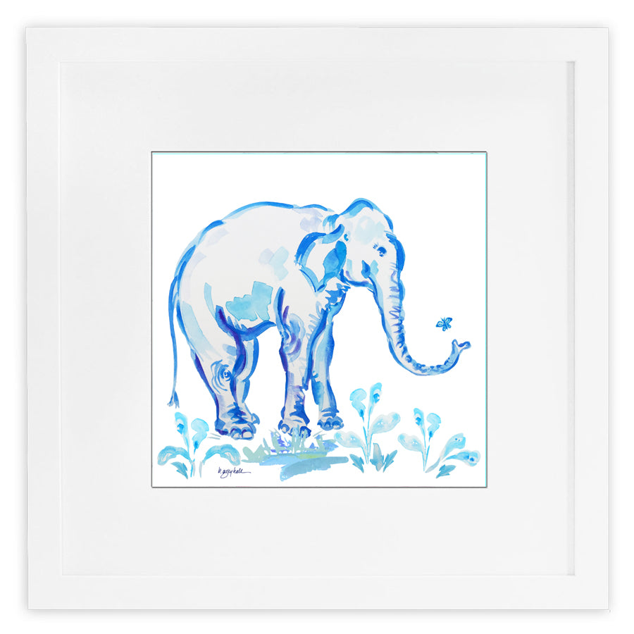 Elephant (facing right) - Watercolor Art Print