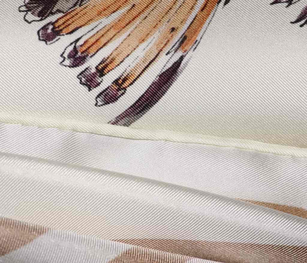 Grey Hall Design Banniere Collaboration: Georgia Peach Silk Scarf - 100% Silk Twill Scarf