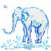 Elephant (facing left) - Watercolor Art Print