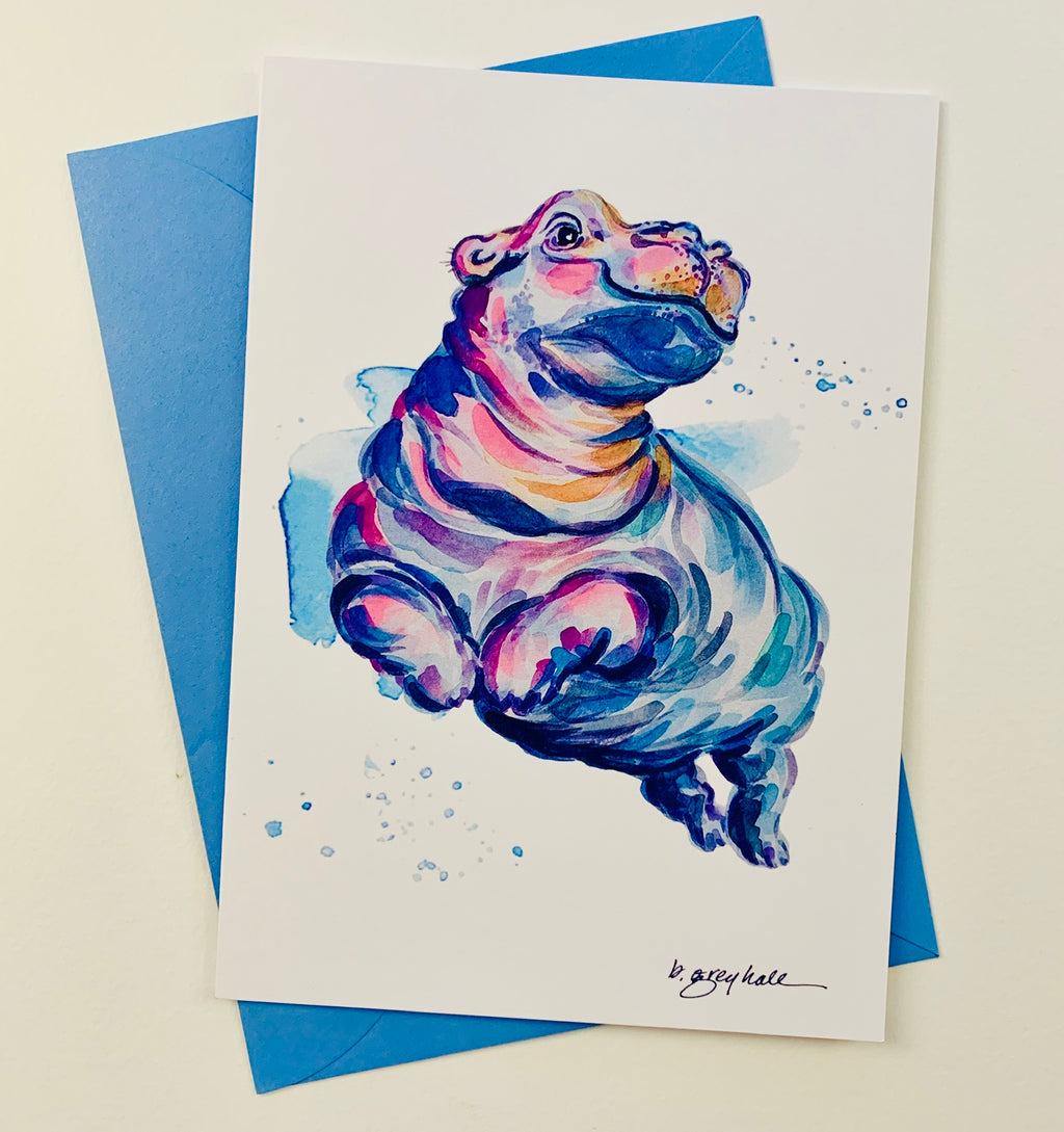 Hippo - Note Cards
