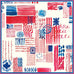 Abstract American Flag - 100% Silk Twill Pocket Square & Scarf
