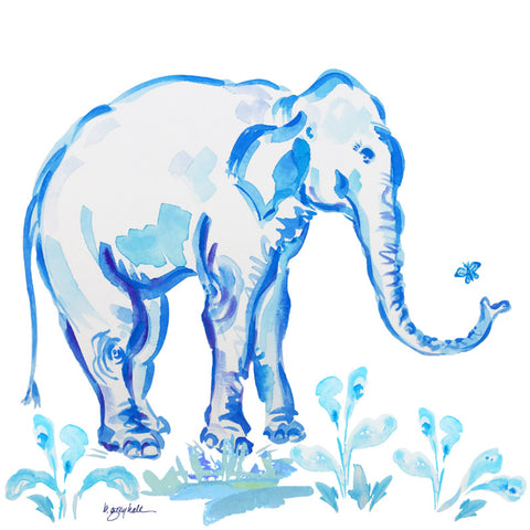 Elephant (facing right) - Watercolor Art Print